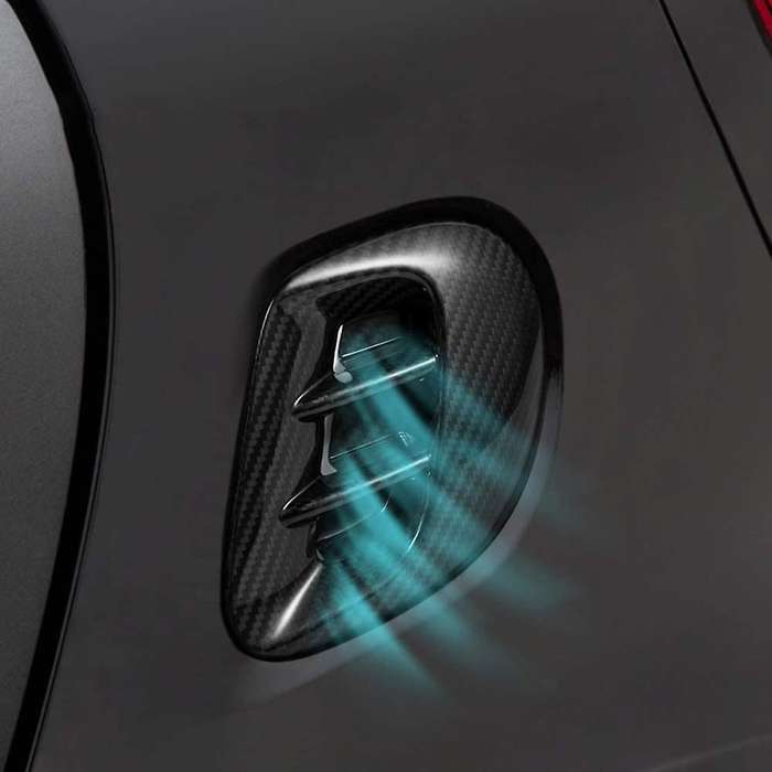 Carbon Fiber for - Rear Air Outlet Decorative Frame Sticker 3D Air Outlet Protection Cover