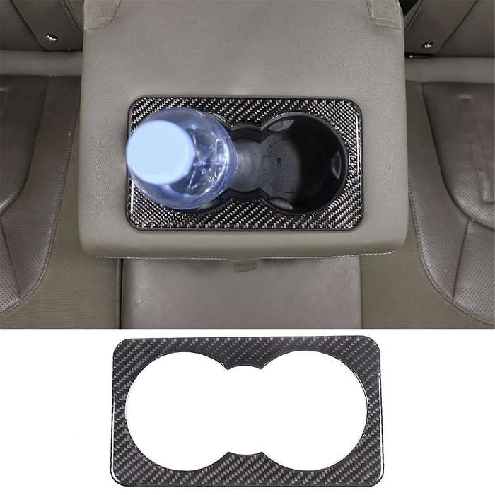 Carbon Fiber for 110 2020-2024 Rear Seat Armrest Cup Holder Cover Trim Interior Accessories