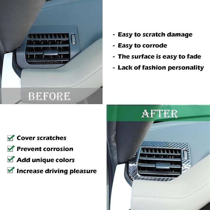 Carbon Fiber for 90 110 130 2020-2024 Dashboard Side Air Vent Cover Trim Interior Accessories