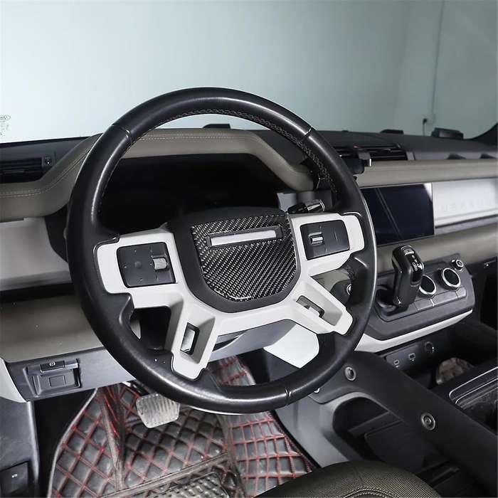 Carbon Fiber for 90 110 130 2020-2024 Car Steering Wheels Cover Trim Interior Accessories