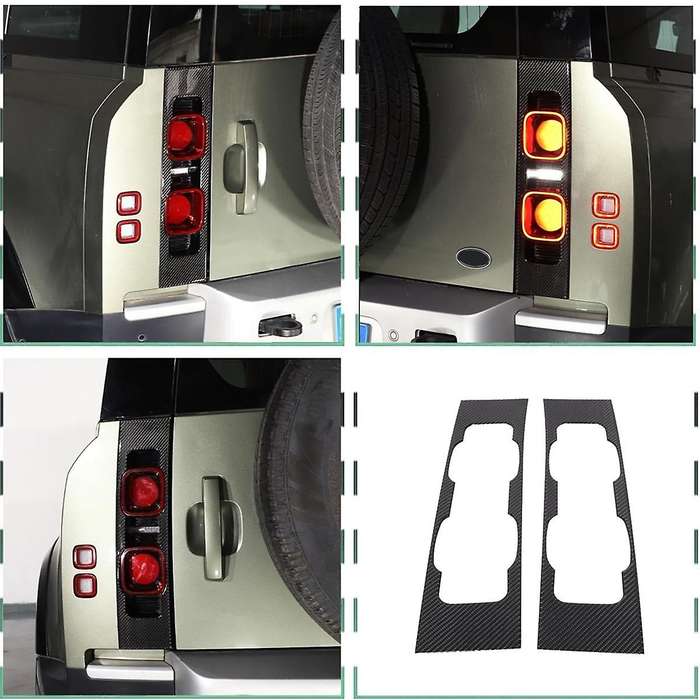 Carbon Fiber for 90 110 130 2020-2024 Rear Tail Light Panel Cover Trim Exterior Accessories
