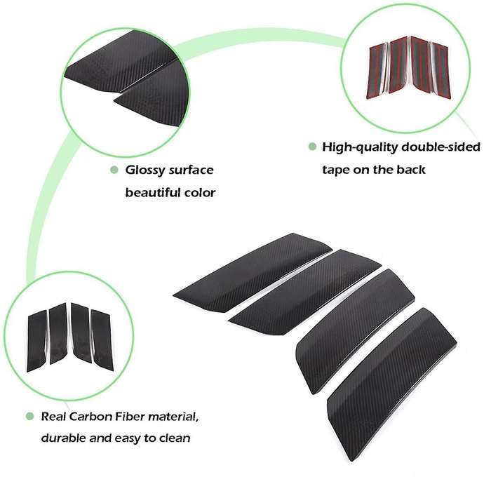 Carbon Fiber for C6 2005-2013 Car Sides Body Air Vent Outlet Cover Trim ,Black