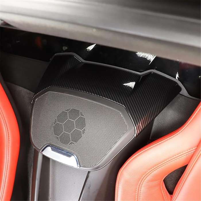 Carbon Fiber for C8 2020-2023 Coupe Rear Speaker Upper Panel Cover Trim Accessories