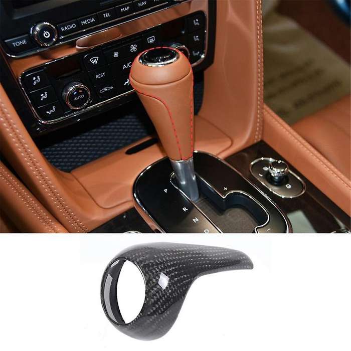 Carbon Fiber for Flying Spur 2013-2017 Gear Shift Head Cover Trim Interior Accessories