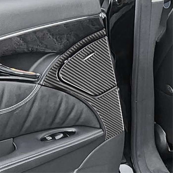Carbon Fiber for E-Class W211 2003-2009 Rear Door Panel Cover Trim Decoration Interior Accessories
