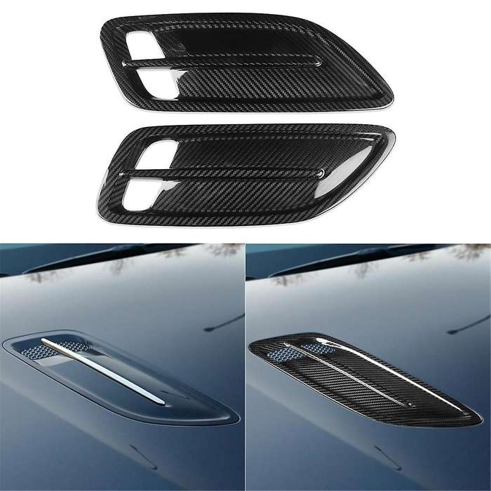 Carbon Fiber for GT 2018-2024 Engine Air Flow Intake Hood Scoop Turbo Bonnet Vent Cover Trim Access