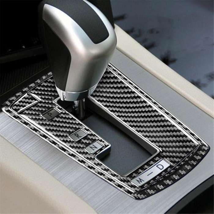 Carbon Fiber for Legacy 2010-2014 Center Console Gear Shift Panel Cover Trim Decal Accessories LHD