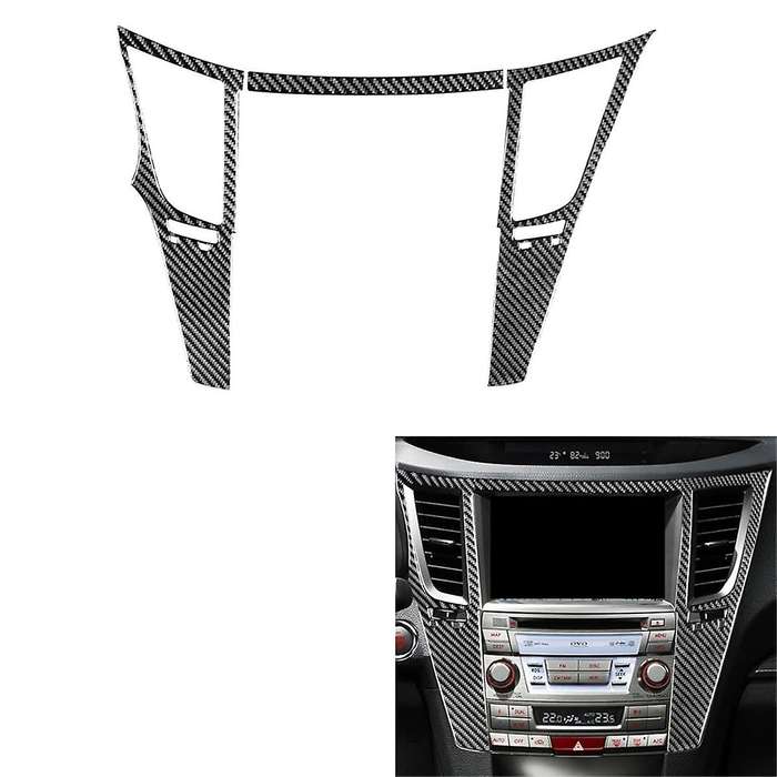 Carbon Fiber for Legacy 2010-2014 Center Console Air Vent Cover Trim Kit Decal Interior Accessories