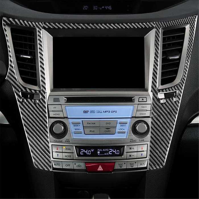 Carbon Fiber for Legacy 2010-2014 Center Console Air Vent Cover Trim Kit Decal Interior Accessories