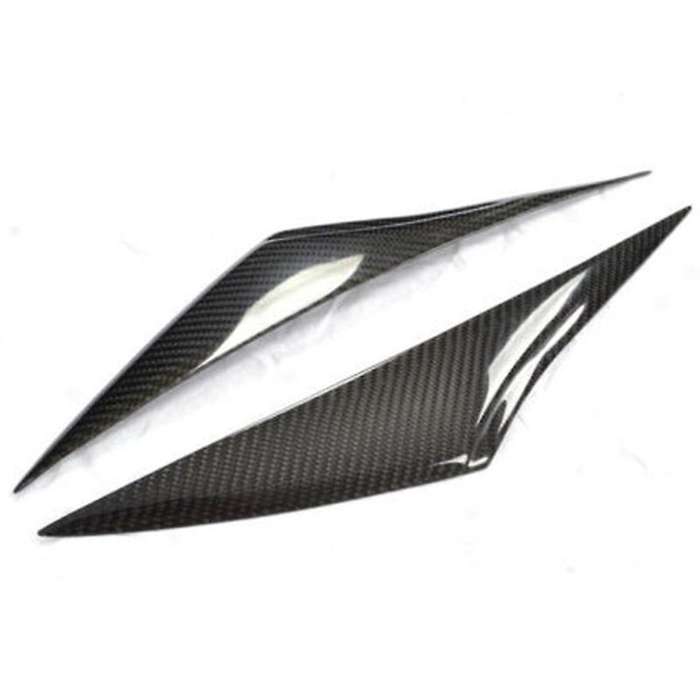 Carbon Fiber Front Headlight Lamp Cover Trim head light lamp Eyelid Strips for 3 Axela 2014-2016