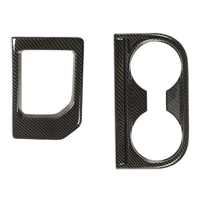 Carbon Fiber Gear Panel & Water Cup Holder Cover for - 2014-2021