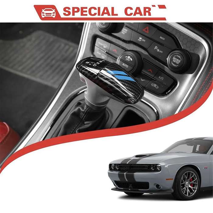 Carbon Fiber Gear Shift Knob Head Cover Trim for Charger 2015-2024 Durango 2018-2024 B