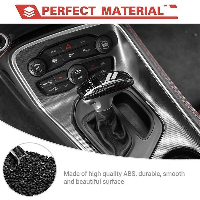 Carbon Fiber Gear Shift Knob Cover Trim for Charger 2015-2024 Durango 2018-2024 C