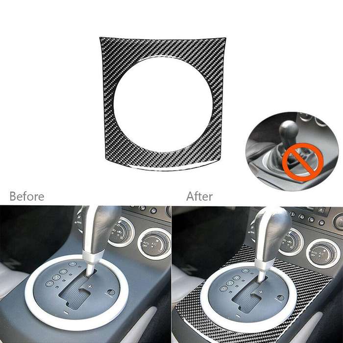 Carbon Fiber Gear Shift Panel Cover Frame Trim for 350Z 2003-2009