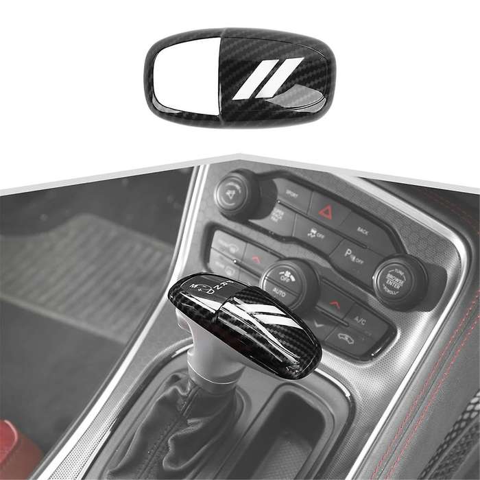 Carbon Fiber Gear Shift Knob Head Cover Trim for Charger 2015-2024 Durango 2018-2024 C