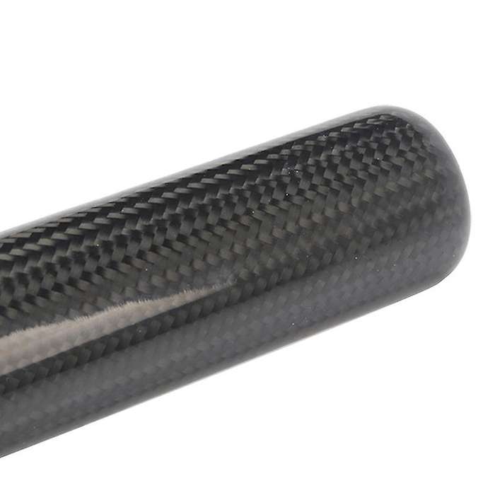 Carbon Fiber Gear Shift Lever Knob Manual Stick Shifter with Adapter Black for Universal Car