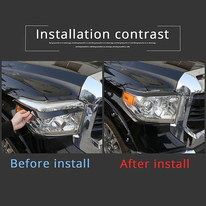 Carbon Fiber Headlight Eyebrow Cover Trim Stickers for - 2014 2015 2016 2017 2017 2018 2019 2020 202