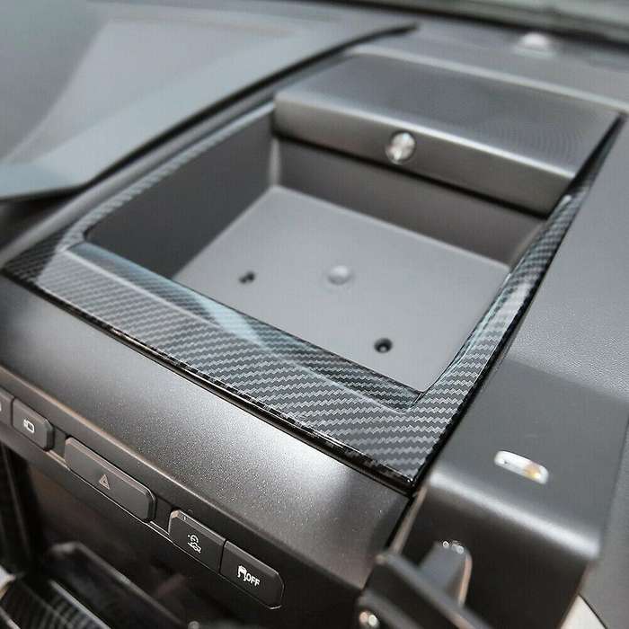 Carbon Fiber Grain Center Console Dashboard Navigation Switch Panel Decor Cover Trim for 2015-2020
