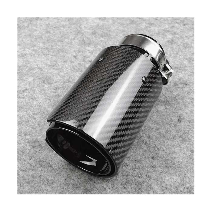 Carbon Fiber Glossy Black Rear Tail Exhaust Pipe Muffler Tip for Universal Muffler Tips
