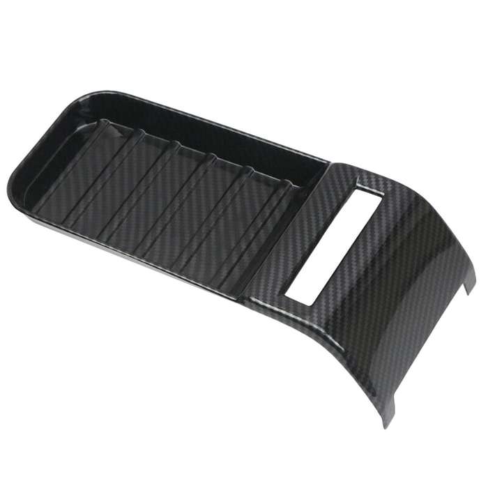 Carbon Fiber Inner Armrest Box Decoration Cover Trim for - 2014-2020