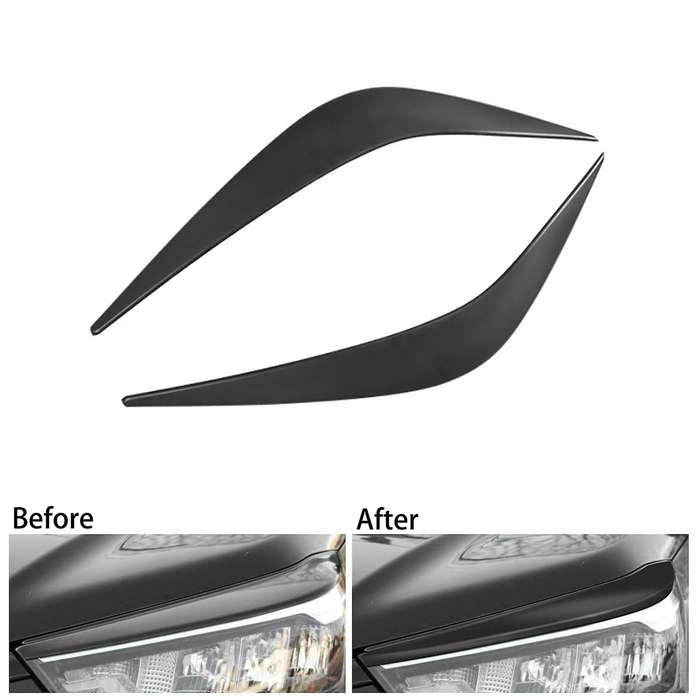 Carbon Fiber Headlights Eyebrows Eyelids Cover Eyelash Head Light Lamp Stickers for Raize 200 Series