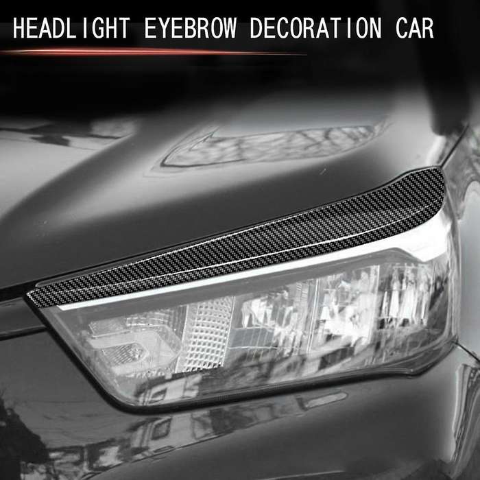 Carbon Fiber Headlights Eyebrows Eyelids Cover Eyelash Head Light Lamp Stickers for Raize 200 Series