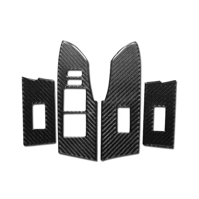 Carbon Fiber Inner Window Switch Panel Cover Trim for 2014-2018