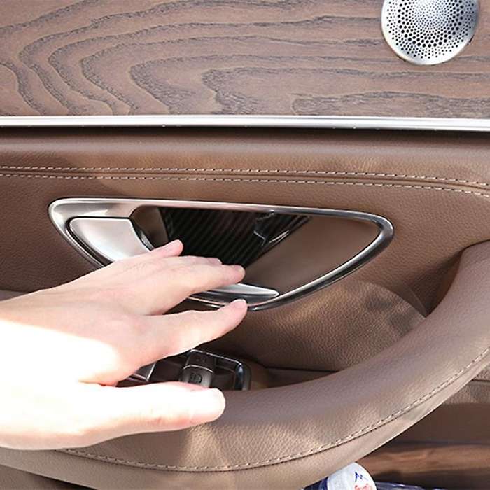 Carbon Fiber Inner Door Bowl Cover Panel for C Class W205 15-20 E GLC W213 X243 16-20