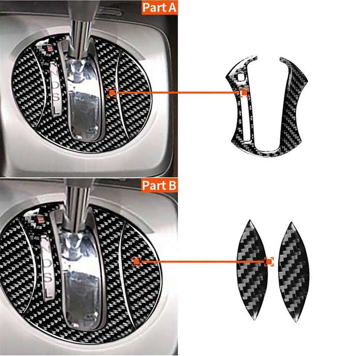Carbon Fiber Interior Automatic Gear Shift Cover Trim for 8th 06-11