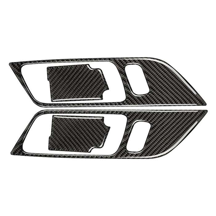 Carbon Fiber Interior Car Door Handle Frame Decoration Stickers Trim Cover for Gt 2015-2021