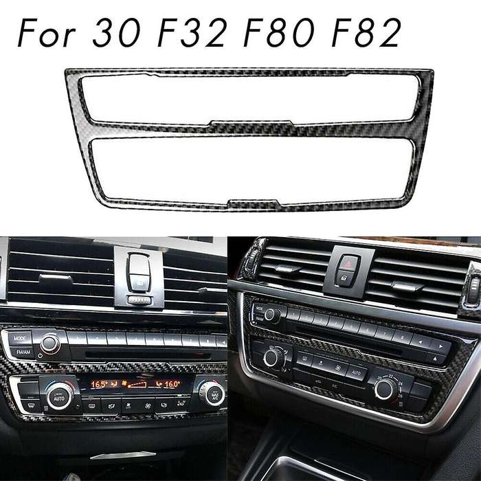 Carbon Fiber Interior Center Consoles AC/CD Panel Decoration Frame Trim for 3 4 Series GT F30 F32 F3
