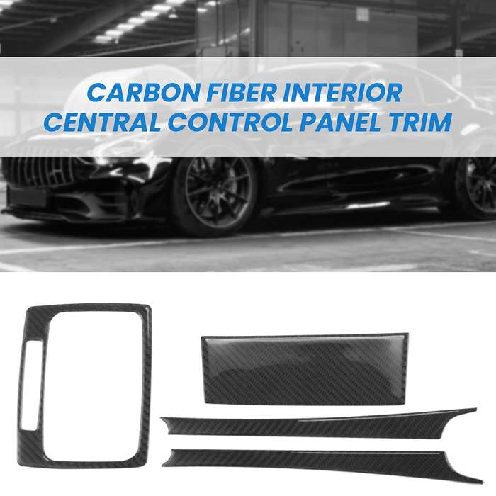 Carbon Fiber Interior Central Control Panel Trim Cover for Mercedes C Class W204 2007-2013 RHD
