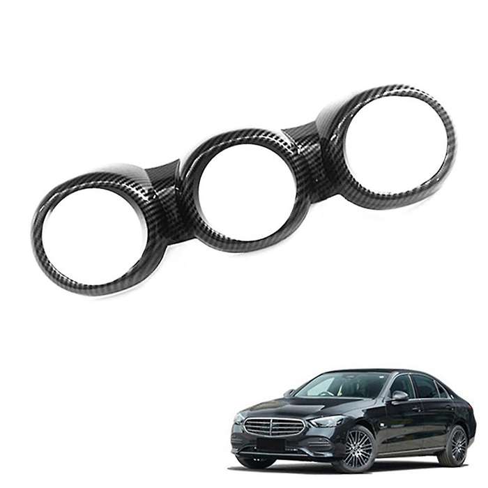 Carbon Fiber Interior Dashboard Center Console Air Vent A/C Outlet Frame Cover Trim for C-Class W206