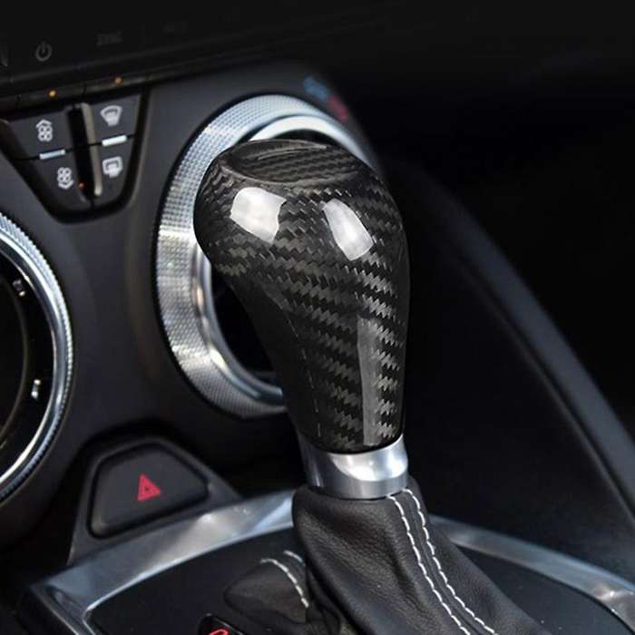 Carbon Fiber Interior Gear Head Shift Knob Cover Trim Stickers for 2016 2017 2018 2019