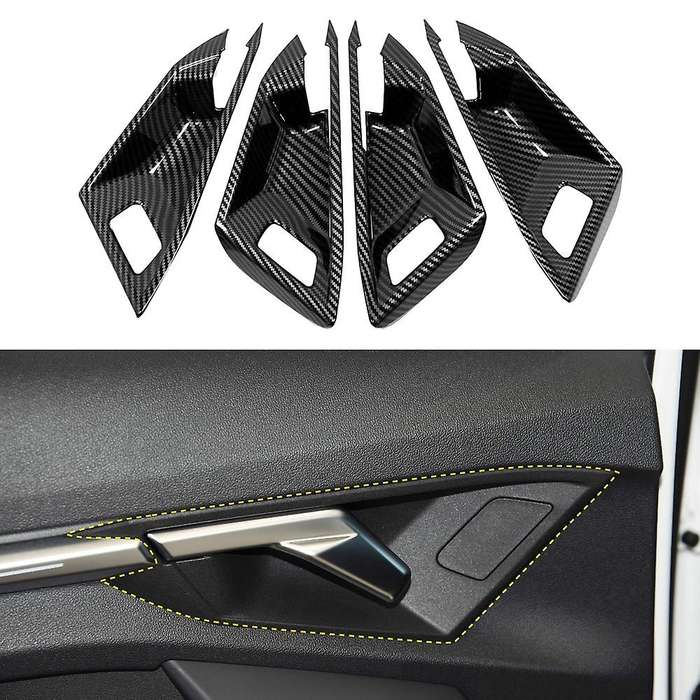 Carbon Fiber Interior Mouldings Inner Door Handle Bowl Panel Cover Trim for  A3 8Y 2021