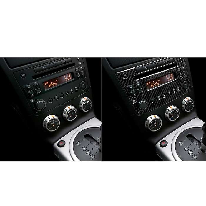 Carbon Fiber Interior Radio W CD Panel Sticker Cover for 350Z 2006-2009 Car Sticker