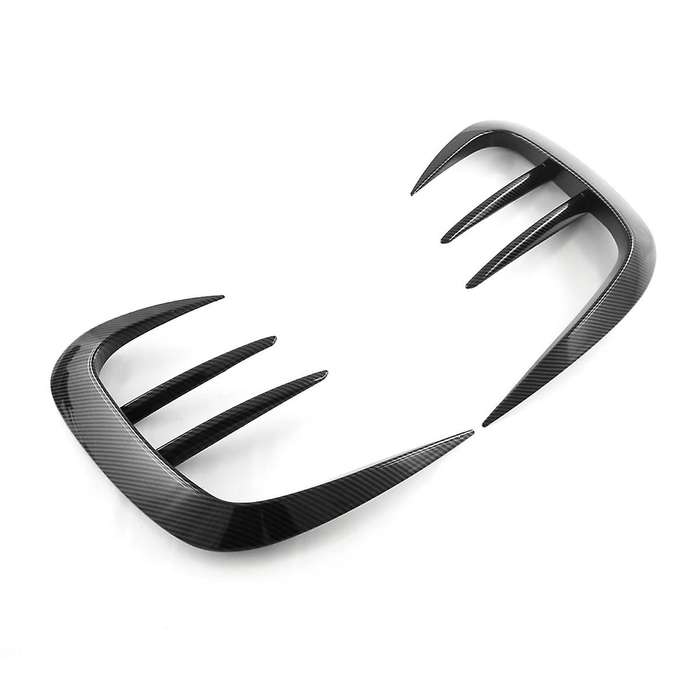 Carbon Fiber Look Car Rear Bumper Cover Trim Side Splitter Spoiler Decor for TANG