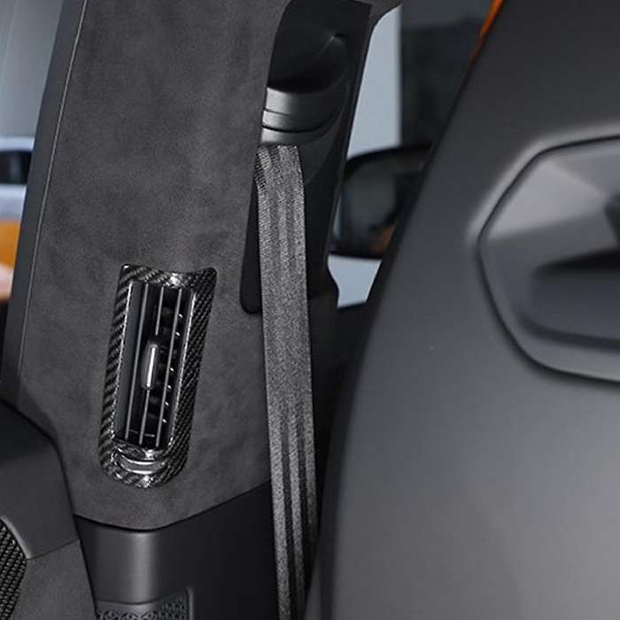 Carbon Fiber Middle Column Air Outlet Frame Trim Stickers for 2018-2019