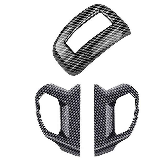 Carbon Fiber Pattern Car Gear Head Knob Cover Trim Handball Trim for 2022-2024