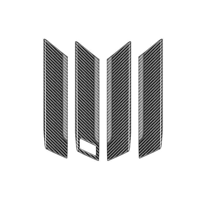 Carbon Fiber Pattern Car Door Inner Handle Panel Decoration Frame Cover for 2022-2023 High Version