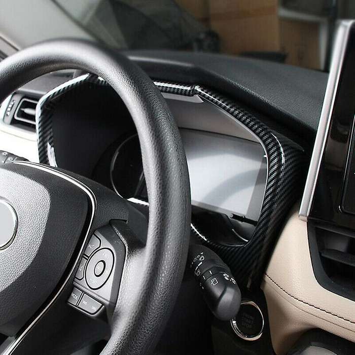 Carbon Fiber Pattern Dashboard Decorative Dash Panel Frame Trim Cover for 2019 2020( Left Rudder)