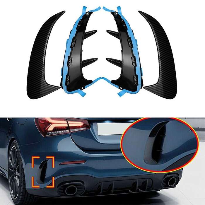 Carbon Fiber Rear Bumper Spoiler Canard Splitter for W177 A200 A250 A35 Sedan 2019+
