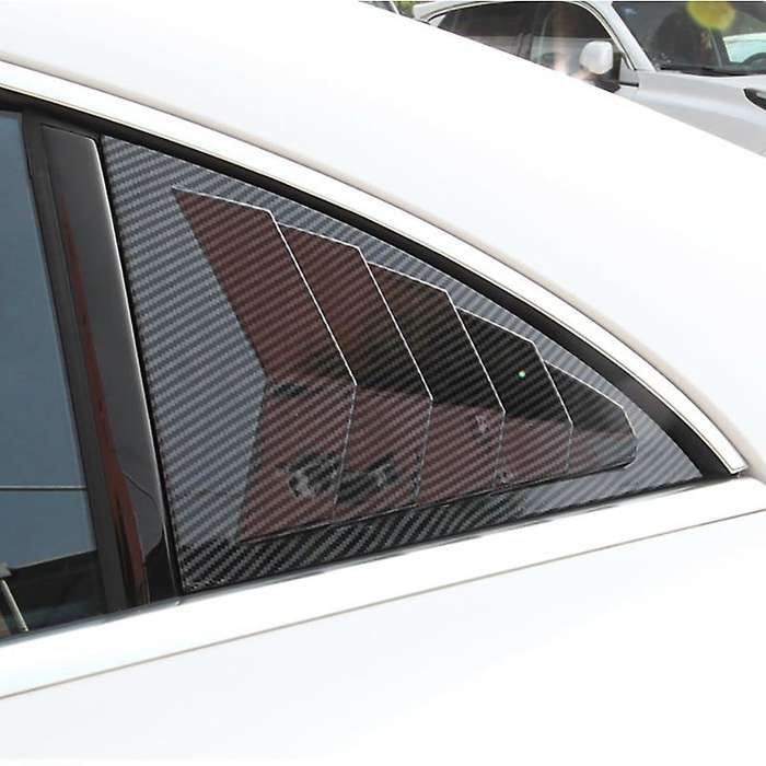 Carbon Fiber Rear Window Louver Shutter Cover Trim for CLA C118 W118 CLA200 CLA45 2020 2021 Window S
