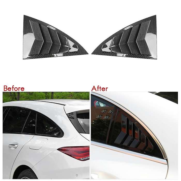Carbon Fiber Rear Window Louver Shutter Cover Trim for CLA C118 W118 CLA200 CLA45 2020 2021 Window S