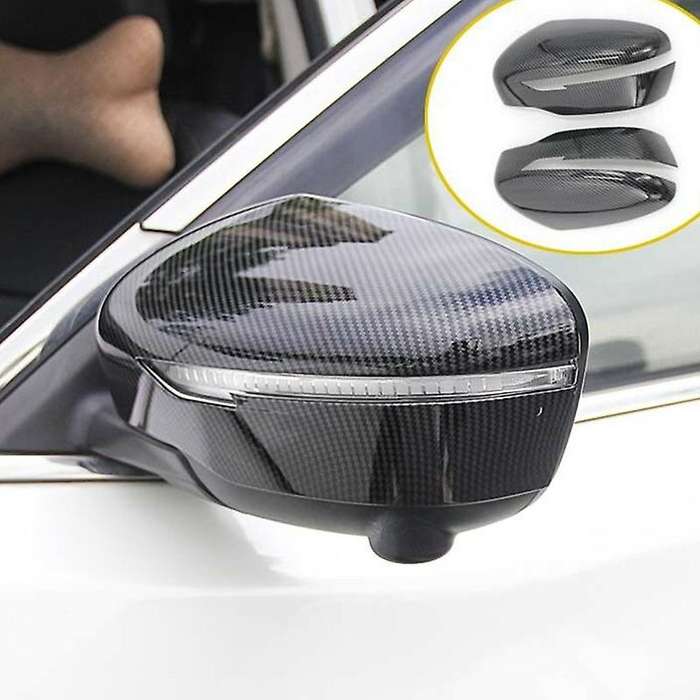 Carbon Fiber Rear View Mirror Cover-Side Mirror Cover Cap for Qashqai X-Trail Murano Rogue Pathfind