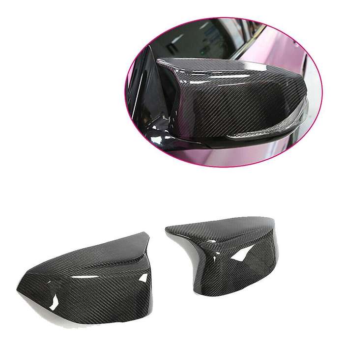 Carbon Fiber Rear View Mirror Housing Ox Horn Cover-Side Mirror Cover for Q50 Q70 Q60 Qx30 2014+