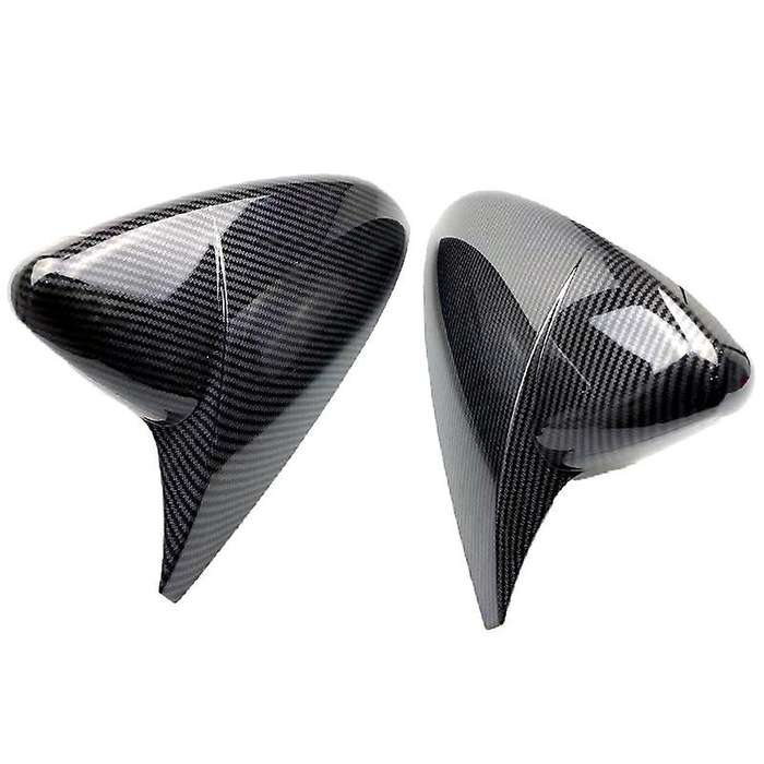 Carbon Fiber Rearview Mirror Cover Door Side Wing Mirror Caps Trim Shell for 3 Axela 2019 2020