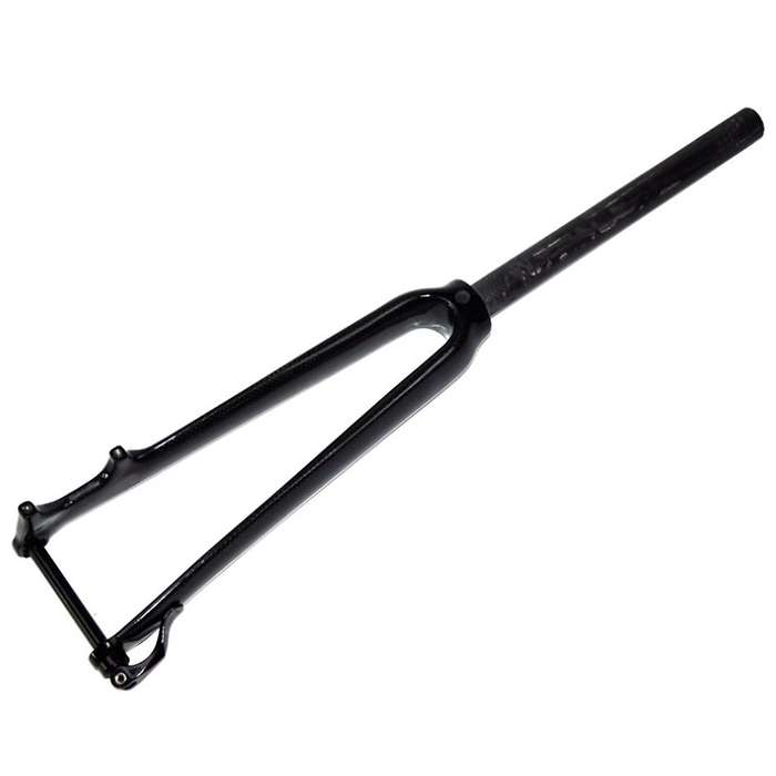 Carbon Fiber Road Bike Front Fork Disc Brake Cylinder Axle Hard Fork 700C with Cylinder Axle Rod Ope