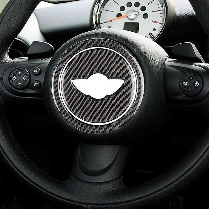 Carbon Fiber Steering Wheel Cover Sticker for R55 R56 R Series Accessories
