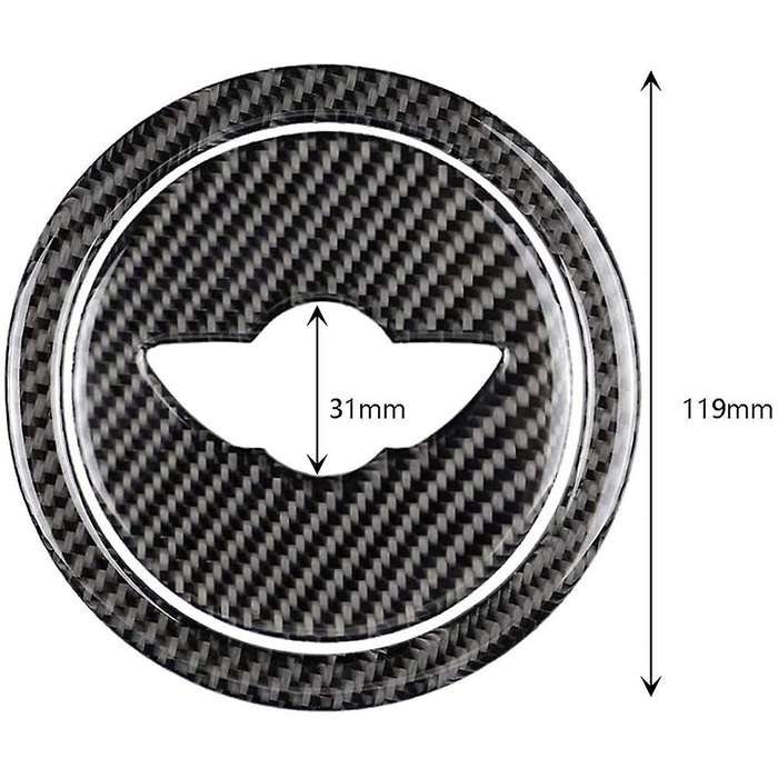 Carbon Fiber Steering Wheel Cover Sticker for R55 R56 R Series Accessories